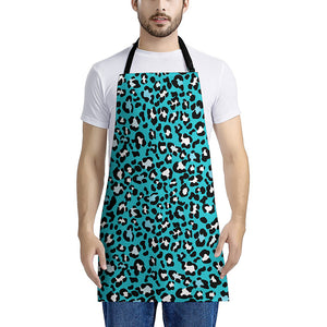 Turquoise Leopard Print Apron