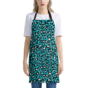 Turquoise Leopard Print Apron