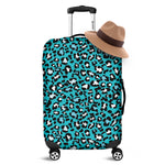 Turquoise Leopard Print Luggage Cover