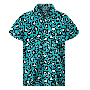 Mens Leopard Shirt Short Sleeve