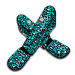Turquoise Leopard Print Muay Thai Shin Guard