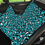 Turquoise Leopard Print Pet Car Back Seat Cover