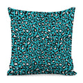 Turquoise Leopard Print Pillow Cover