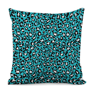 Turquoise Leopard Print Pillow Cover