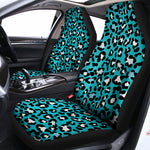 Turquoise Leopard Print Universal Fit Car Seat Covers