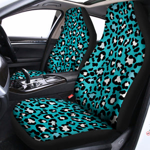 Turquoise Leopard Print Universal Fit Car Seat Covers