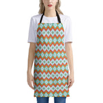 Turquoise Native American Pattern Print Apron