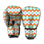 Turquoise Native American Pattern Print Boxing Gloves