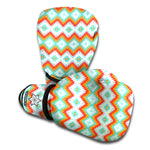 Turquoise Native American Pattern Print Boxing Gloves