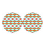 Turquoise Native American Pattern Print Car Coasters