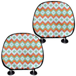 Turquoise Native American Pattern Print Car Headrest Covers