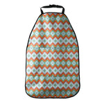 Turquoise Native American Pattern Print Car Seat Organizers