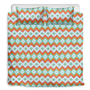 Turquoise Native American Pattern Print Duvet Cover Bedding Set