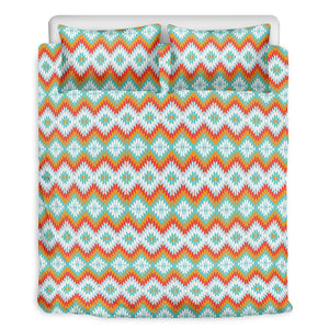 Turquoise Native American Pattern Print Duvet Cover Bedding Set