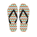 Turquoise Native American Pattern Print Flip Flops