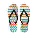 Turquoise Native American Pattern Print Flip Flops