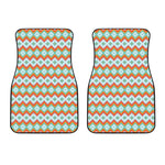 Turquoise Native American Pattern Print Front Car Floor Mats