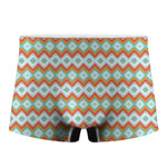 Turquoise Native American Pattern Print Men's Boxer Briefs