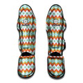 Turquoise Native American Pattern Print Muay Thai Shin Guards