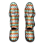Turquoise Native American Pattern Print Muay Thai Shin Guard