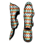Turquoise Native American Pattern Print Muay Thai Shin Guard