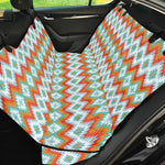 Turquoise Native American Pattern Print Pet Car Back Seat Cover