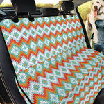 Turquoise Native American Pattern Print Pet Car Back Seat Cover