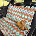 Turquoise Native American Pattern Print Pet Car Back Seat Cover