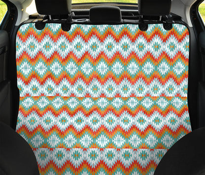 Turquoise Native American Pattern Print Pet Car Back Seat Cover