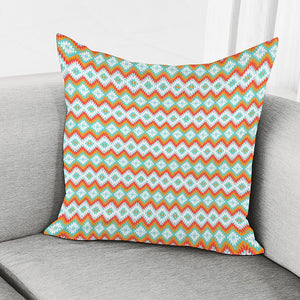 Turquoise Native American Pattern Print Pillow Cover