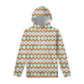 Turquoise Native American Pattern Print Pullover Hoodie