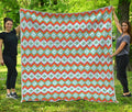 Turquoise Native American Pattern Print Quilt