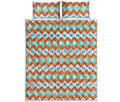 Turquoise Native American Pattern Print Quilt Bed Set