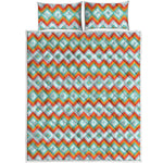 Turquoise Native American Pattern Print Quilt Bed Set