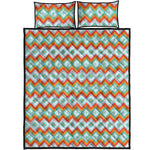Turquoise Native American Pattern Print Quilt Bed Set