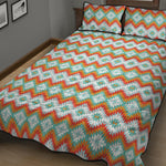 Turquoise Native American Pattern Print Quilt Bed Set