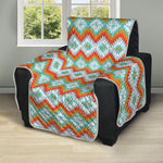 Turquoise Native American Pattern Print Recliner Protector