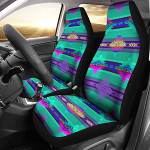 Turquoise Native Mexican Tribal Universal Fit Car Seat Covers GearFrost