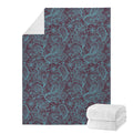 Turquoise Paisley Pattern Print Blanket
