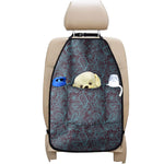 Turquoise Paisley Pattern Print Car Seat Organizers