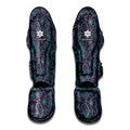 Turquoise Paisley Pattern Print Muay Thai Shin Guards