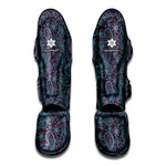 Turquoise Paisley Pattern Print Muay Thai Shin Guard