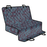 Turquoise Paisley Pattern Print Pet Car Back Seat Cover