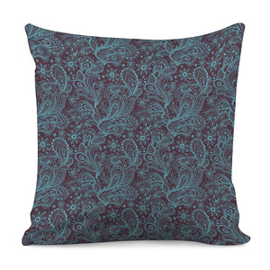 Turquoise Paisley Pattern Print Pillow Cover