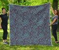 Turquoise Paisley Pattern Print Quilt
