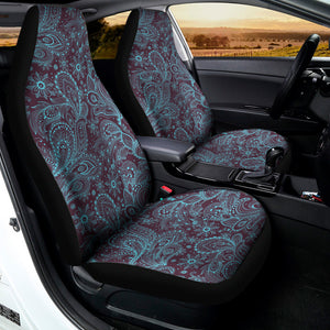 Turquoise Paisley Pattern Print Universal Fit Car Seat Covers