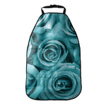 Turquoise Rose Flower Print Car Seat Organizers