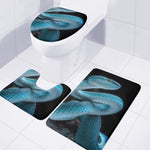 Turquoise Snake Print 3 Piece Bath Mat Set