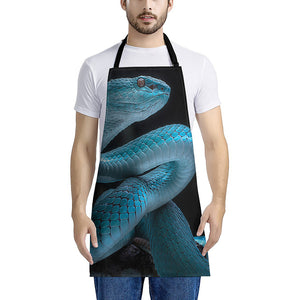 Turquoise Snake Print Apron