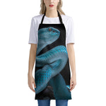 Turquoise Snake Print Apron